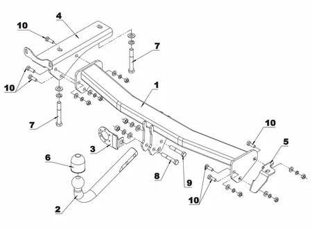 Фаркоп Auto-Hak для Land Rover Freelander 2007-2014 LN 02 в 