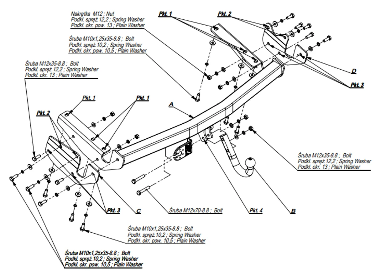 Фаркоп Imiola для Lexus RX 2003-2009 T.033 в 