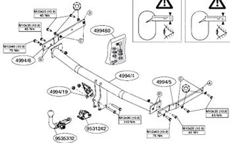 Фаркоп Brink для Mazda 6 (универсал) 2008-2012 499400 в 