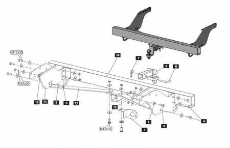 Фаркоп Baltex для Mazda BT-50 2006-2012 12.1608.31 в 