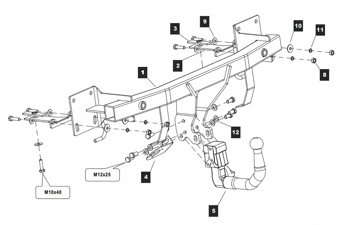 Фаркоп Baltex для Mazda CX-5 2011-2017 12215732 в 