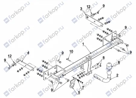 Фаркоп Auto-Hak для Mercedes B-class 2011-2018 D 45 в 