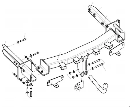 Фаркоп Oris для Mercedes M-class (W164) 2005-2011 2252-А в 