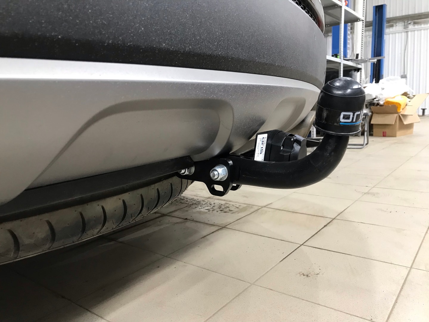 Установили фаркоп Oris для Hyundai Santa Fe 2013 г.