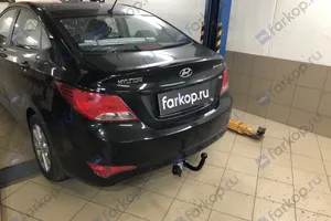 Установили фаркоп Лидер Плюс для Hyundai Solaris 2015 г.в.