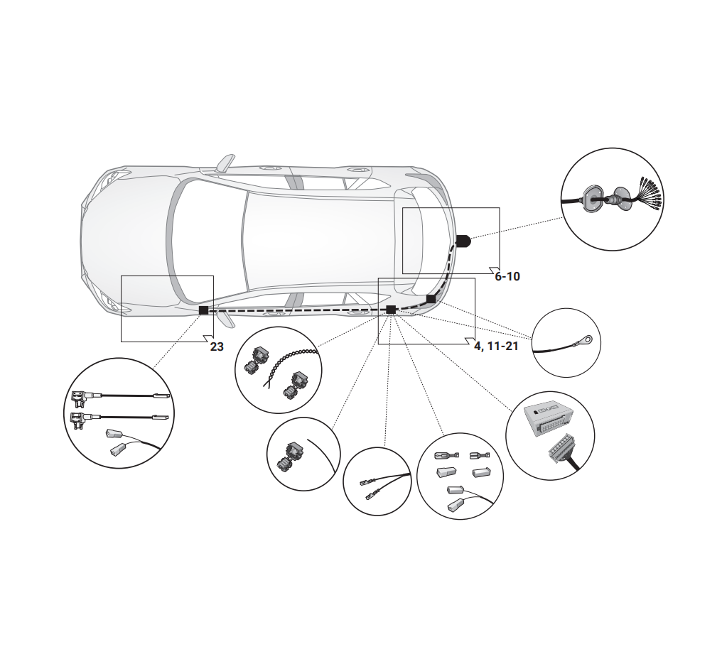 Электрика фаркопа Hak-System (7 pin) для Mazda CX-30 2019- 21120526 в 
