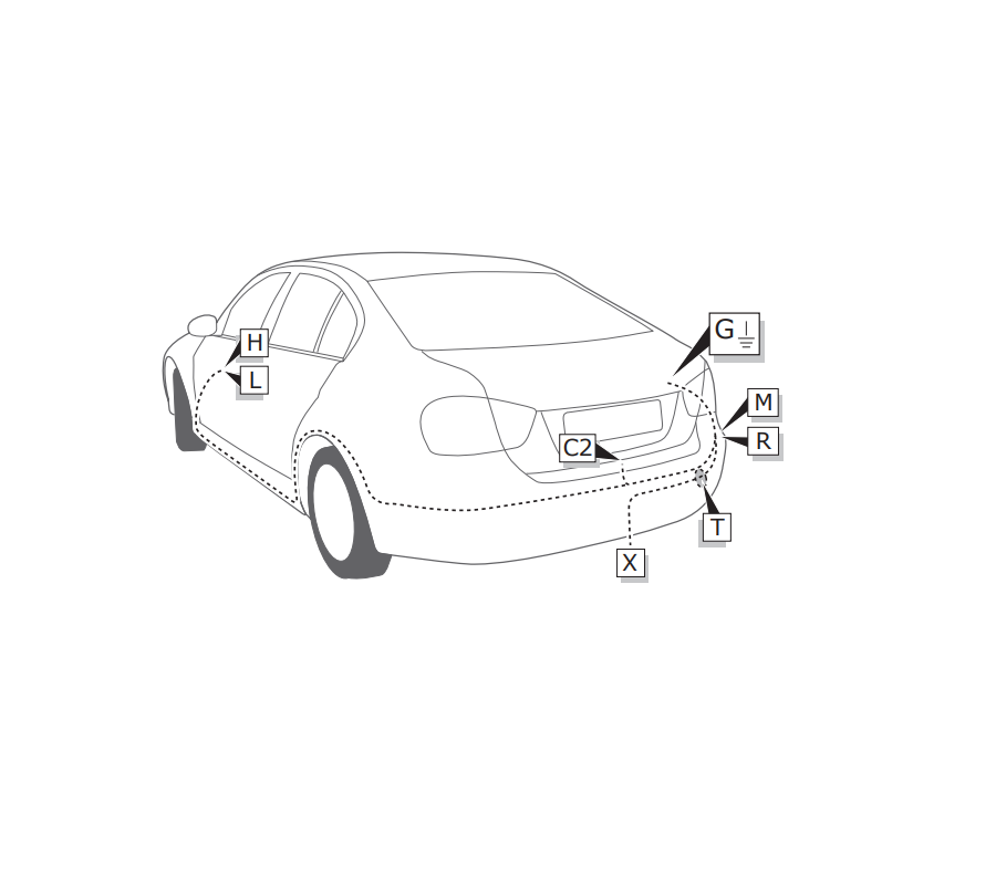 Электрика фаркопа Brink (13 pin) для BMW 7 серия 2008-2015 703344 в 