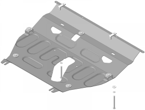 Защита двигателя, КПП Motodor для Toyota RAV 4 2005-2013, бензин 2,0, 2,4, полный привод 72535 в 