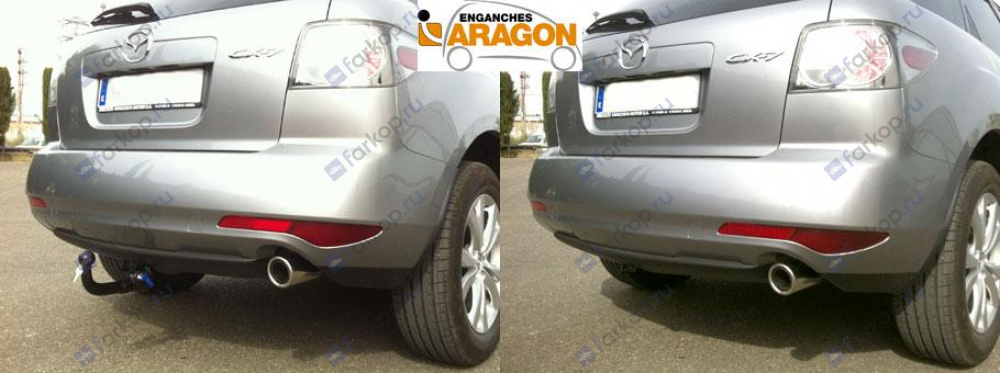 Фаркоп Aragon для Mazda CX-7 2009-2012, (diesel, 4x4) E4007BV в 