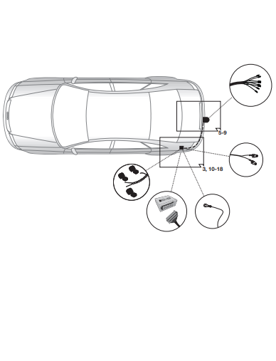 Электрика фаркопа Hak-System (7 pin) для Audi A4 (седан/универсал) 2015- 16010526 в 