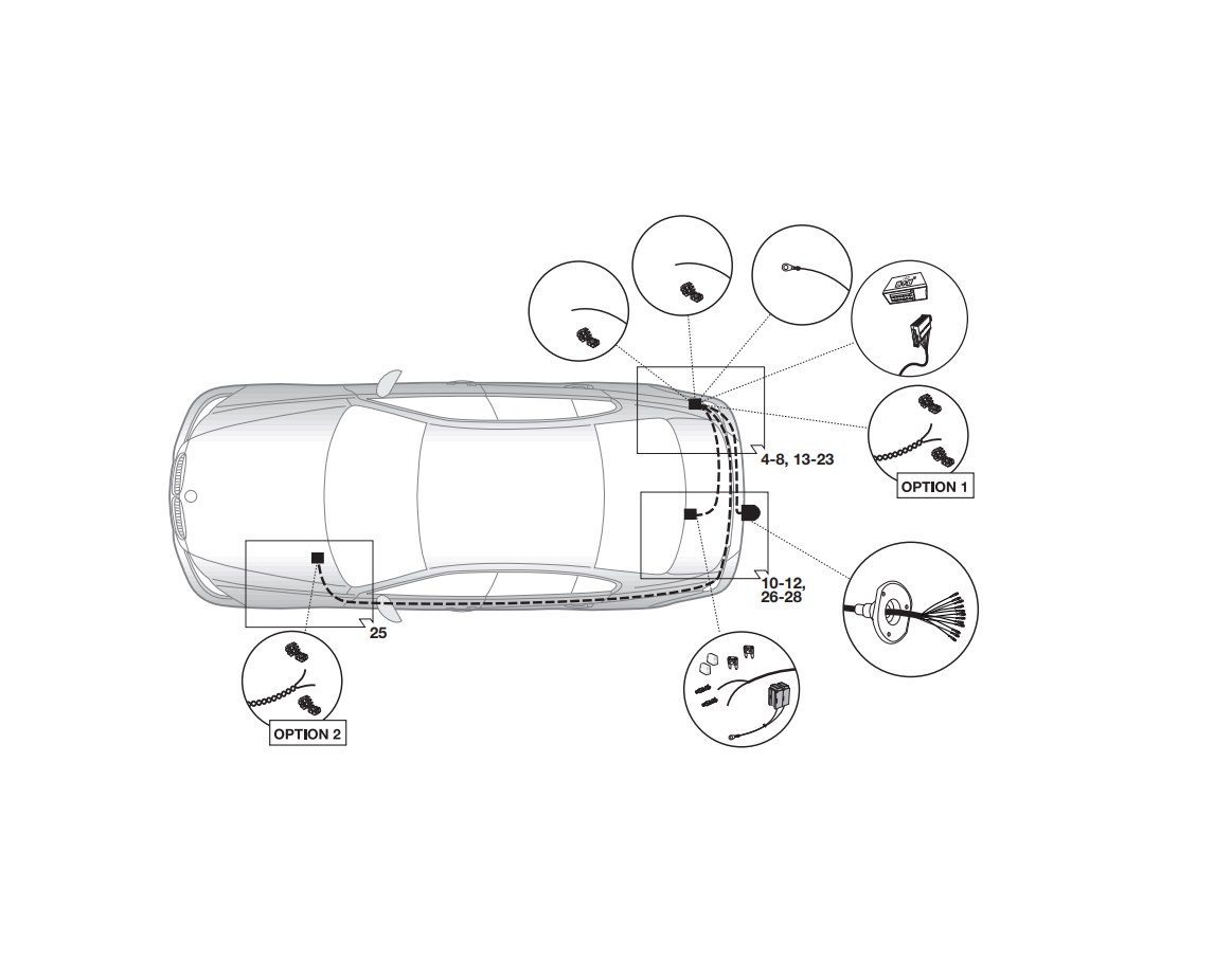 Электрика фаркопа Hak-System (13 pin) для BMW 3 серия (F30/F31) 2014-2018 21020528 в 