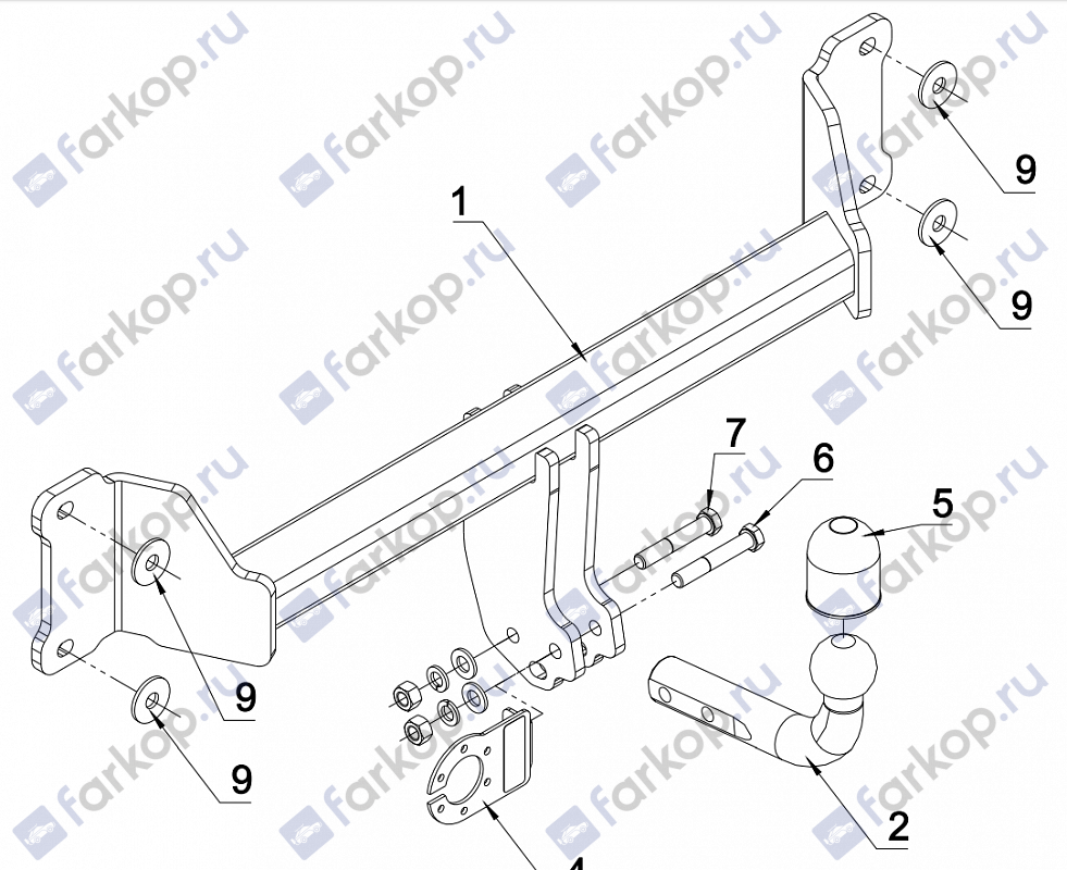 Фаркоп Auto-Hak для BMW X4 (F26) 2014-2018 B 16 в 