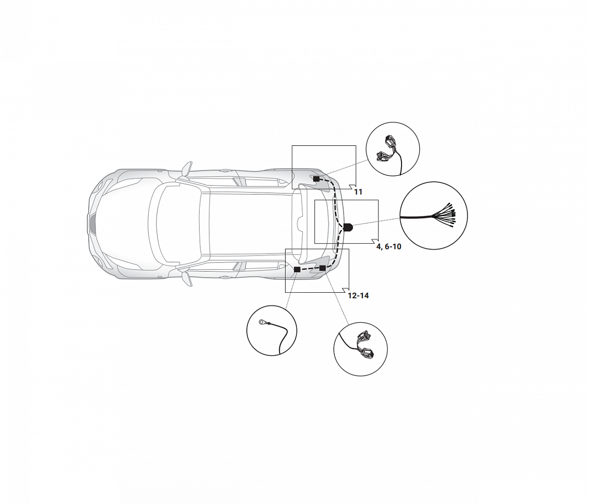 Электрика фаркопа Hak-System (13 pin) для Nissan Juke 2014-2019 26140528 в 