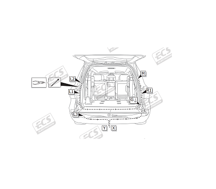 Электрика фаркопа ECS (7 pin) для Lexus LX 570 2009- TO216BB в 