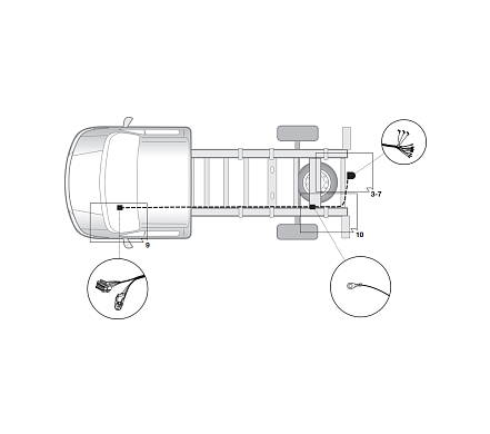 Электрика фаркопа Hak-System (7 pin) для Renault Master 2010-2014 12500553 в 