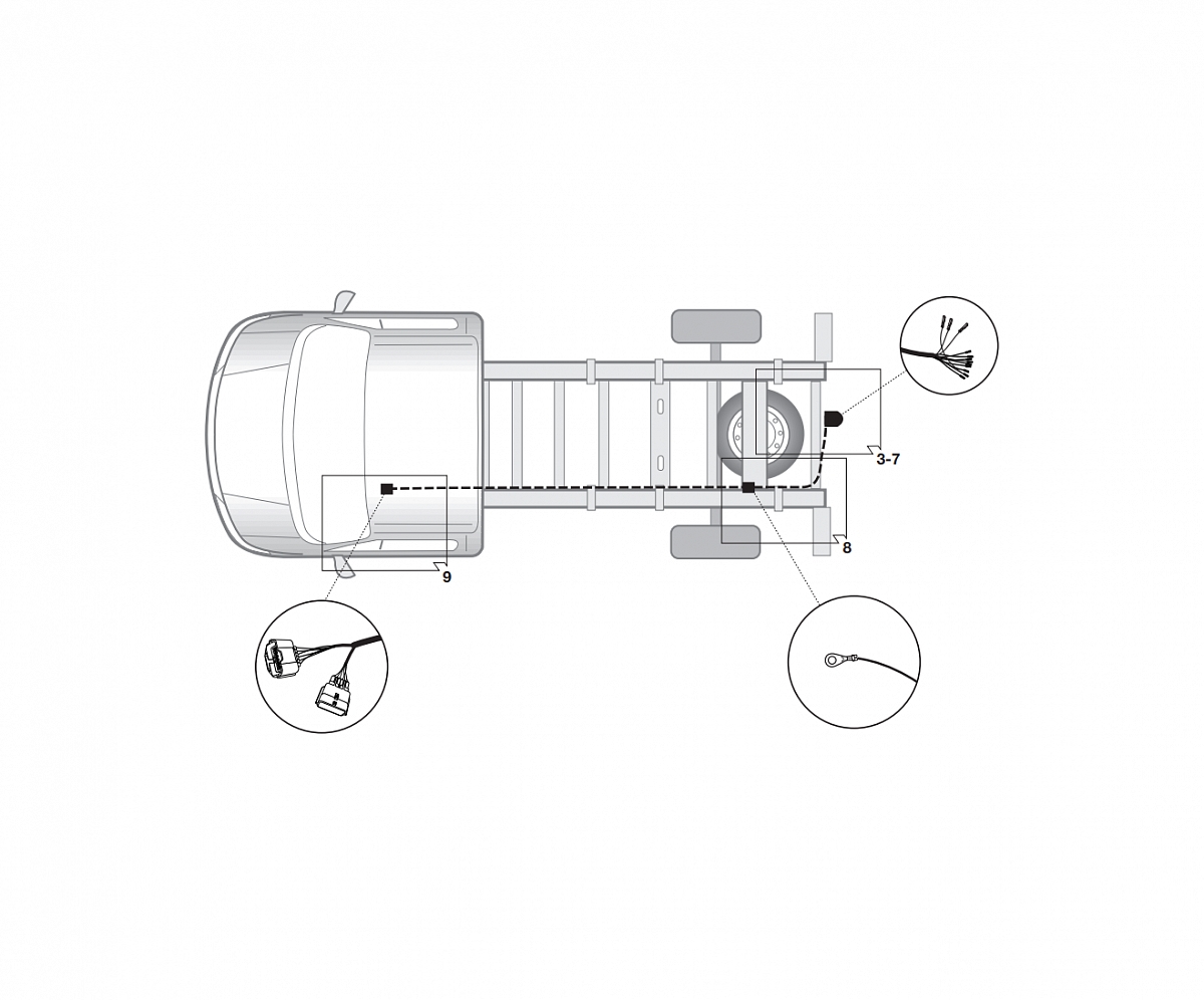 Электрика фаркопа Hak-System (13 pin) для Opel Movano 2014- 21500606 в 