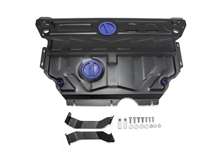 Защита картера и КПП RIVAL Skoda Octavia, V-1.4;1.8;1.6;2.0; с Webasto; Увеличенная 2013-2017 111.5114.1 в 