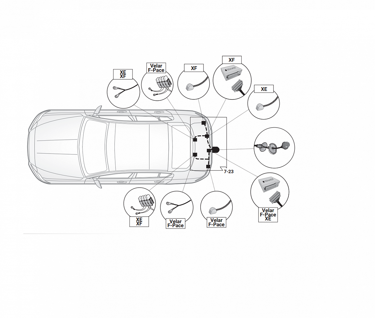 Электрика фаркопа Hak-System (13 pin) для Jaguar XF (Sportbrake) 2021- 21500679 в 