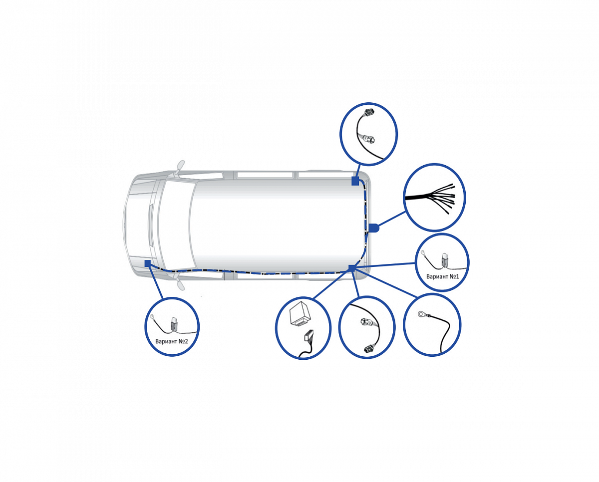 Электрика фаркопа TowRus (7 pin) для Opel Vivaro Life 2020- EMP2-07 в 