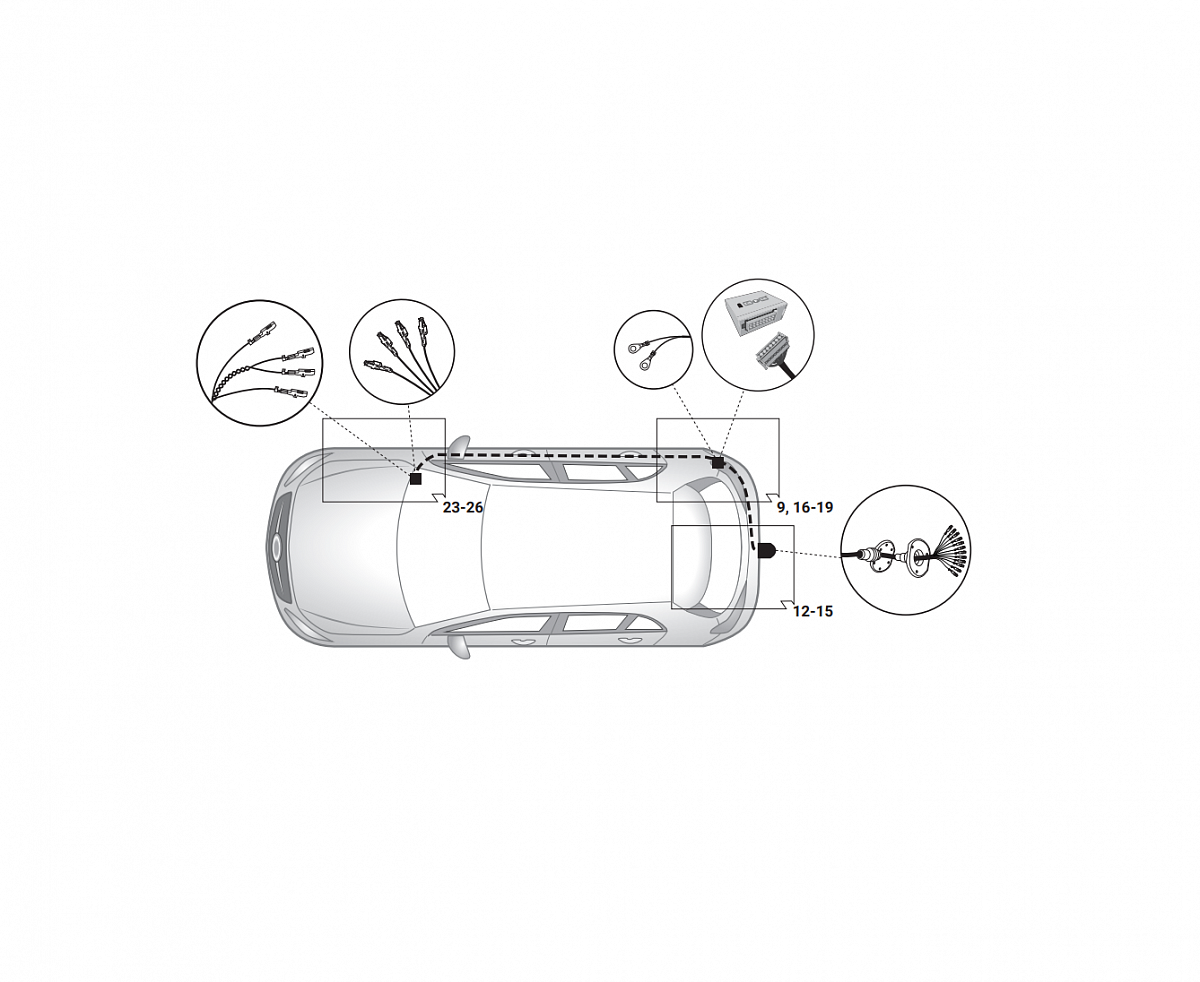 Электрика фаркопа Hak-System (13 pin) для Mercedes GLA-class 2020- 21040541 в 