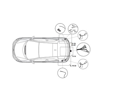 Электрика фаркопа Hak-System (7 pin) для Honda Civic 2015- 16070519 в 