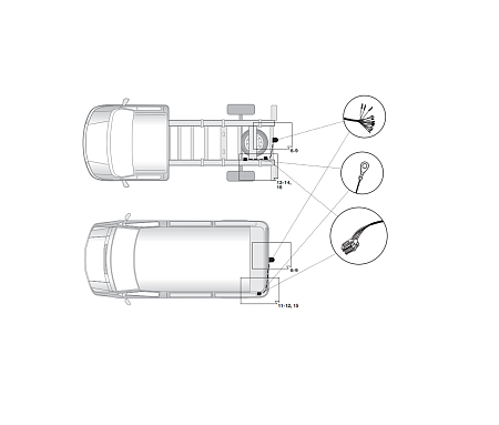 Электрика фаркопа Hak-System (13 pin) для Opel Movano 2010- 21500549 в 