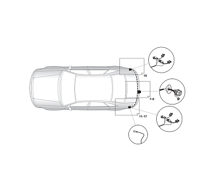 Электрика фаркопа Hak-System (7 pin) для Mazda CX-5 2012-2015 16120510 в 