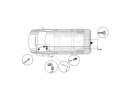Электрика фаркопа Hak-System (7 pin) для Mercedes Sprinter (фургон/шасси) 2006-2018 12500521 в 