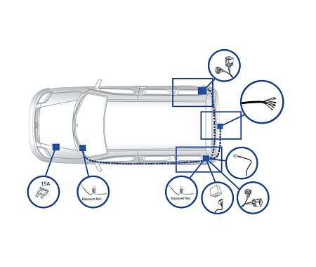 Электрика фаркопа TowRus (7 pin) для Opel Combo 2020-2022 EMP2B9-07 в 