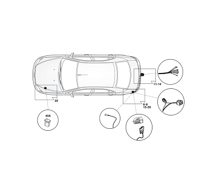 Электрика фаркопа Brink (7 pin) для Ford S-Max 2015- 712181 в 