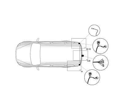Электрика фаркопа Hak-System (7 pin) для Chrysler Grand Voyager RT 2008-2015 16500571 в 