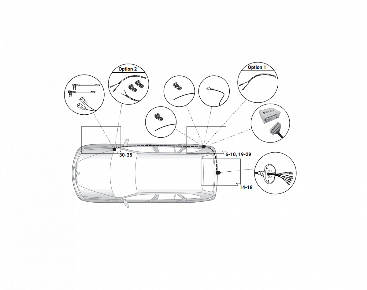 Электрика фаркопа Hak-System (7 pin) для BMW X1 (F48) 2015- 12500605 в 