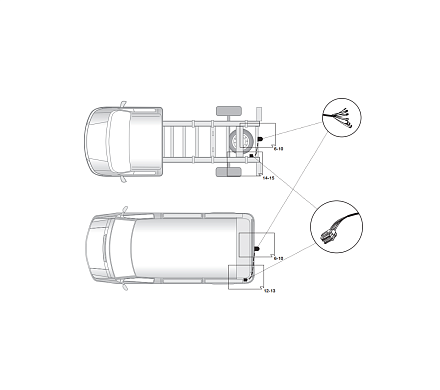 Электрика фаркопа Hak-System (7 pin) для Renault Master 2010- 12500549 в 