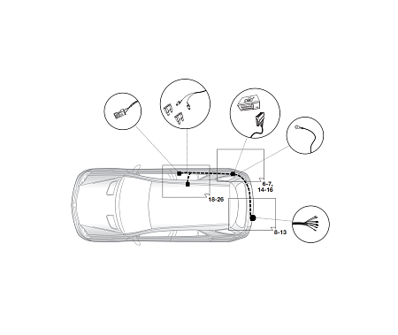 Электрика фаркопа Brink (7 pin) для Mercedes M-class 2011-2015 727583 в 