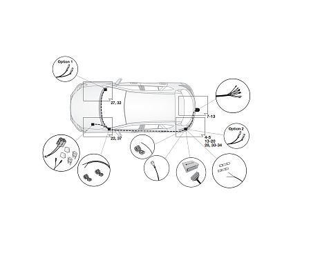 Электрика фаркопа Hak-System (7 pin) для Mazda CX-3 2015- 16120520 в 