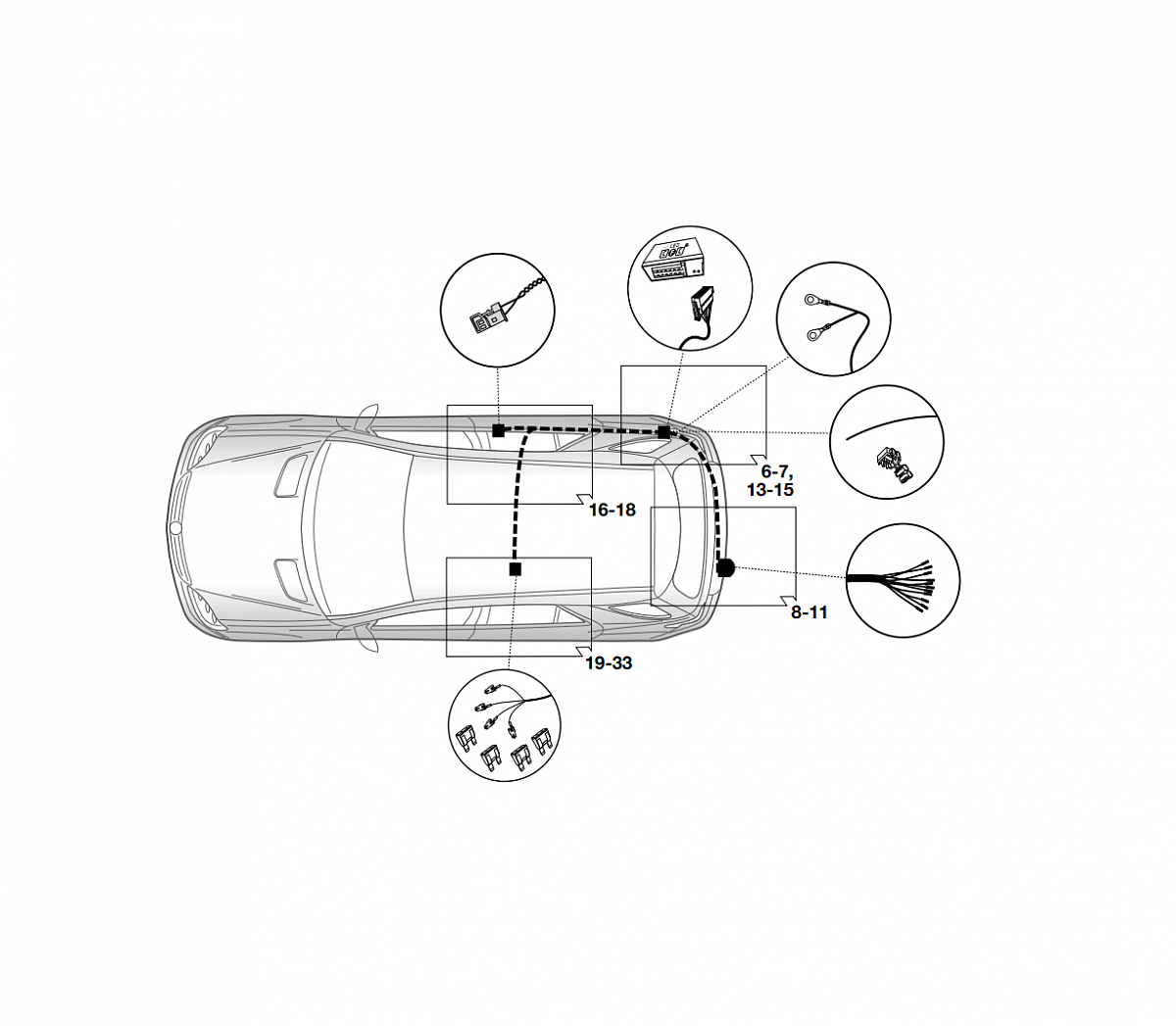 Электрика фаркопа Hak-System (13 pin) для Mercedes GL-class 2012-2016 21040528 в 
