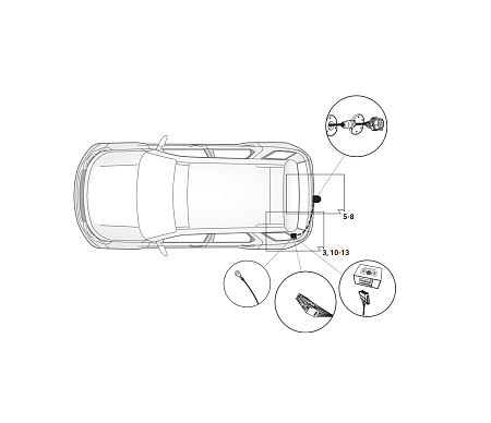 Электрика фаркопа Hak-System (7 pin) для Land Rover Discovery Sport 2015-07/2019 12190519 в 