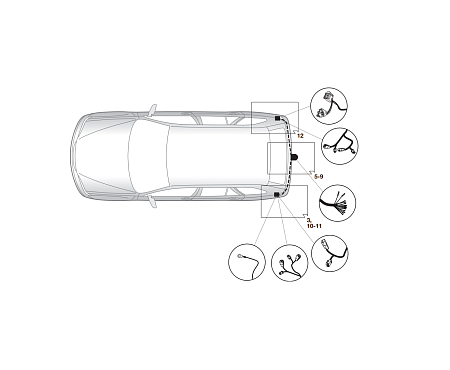Электрика фаркопа Hak-System (13 pin) для Mazda CX-7 2007-2012 26120506 в 