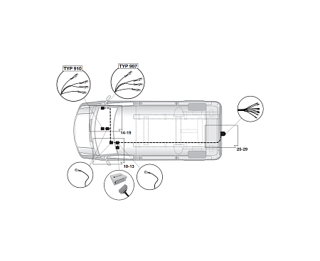 Электрика фаркопа Brink (7 pin) для Mercedes Sprinter 2018- 727663 в 