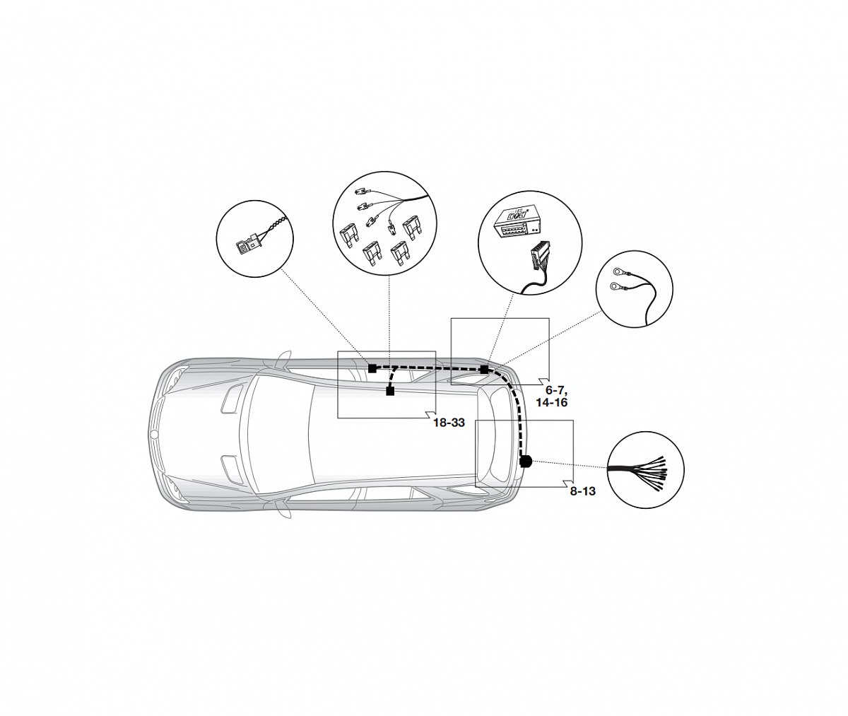 Электрика фаркопа Hak-System (13 pin) для Mercedes M-class 2011-2015 21040525 в 