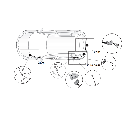 Электрика фаркопа Hak-System (7 pin) для Renault Talisman (седан, универсал) 2020- 12500673 в 