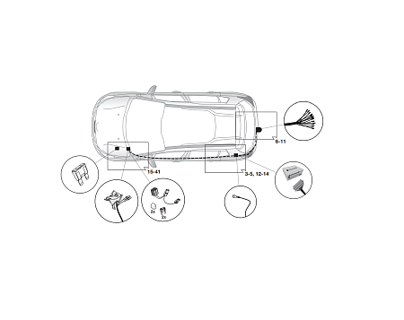 Электрика фаркопа Hak-System (13 pin) для Peugeot 208 2012- 21500599 в 