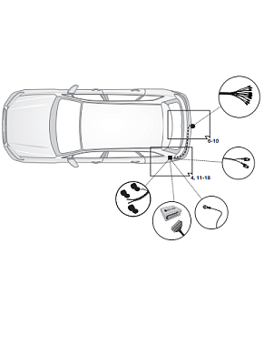 Электрика фаркопа Hak-System (13 pin) для Audi A5 2016- 21010526 в 