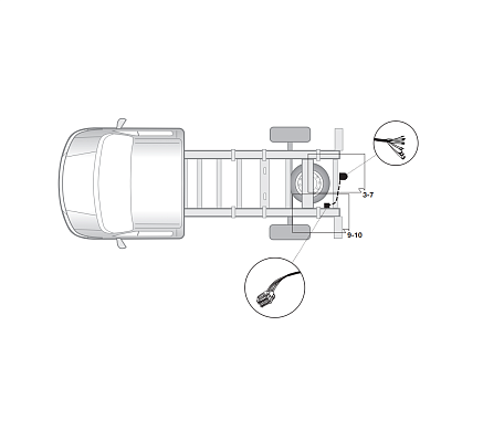 Электрика фаркопа Hak-System (7 pin) для Opel Movano 2010- 12500550 в 