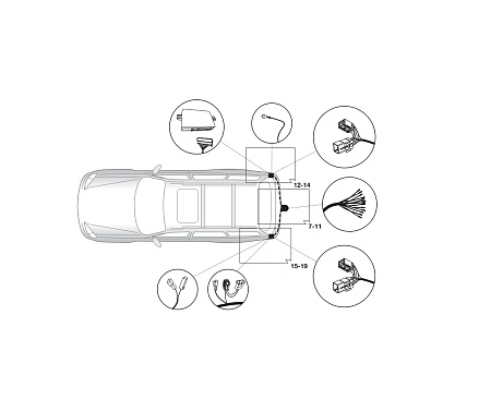 Электрика фаркопа Hak-System (13 pin) для Toyota Land Cruiser J200 2008-2021 21250527 в 
