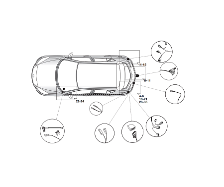 Электрика фаркопа Hak-System (7 pin) для Mazda 3 4/5 дв. 2013-2019 12120518 в 