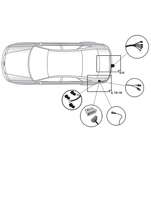 Электрика фаркопа Hak-System (7 pin) для Audi A4 (седан/универсал) 2015- 16010526 в 