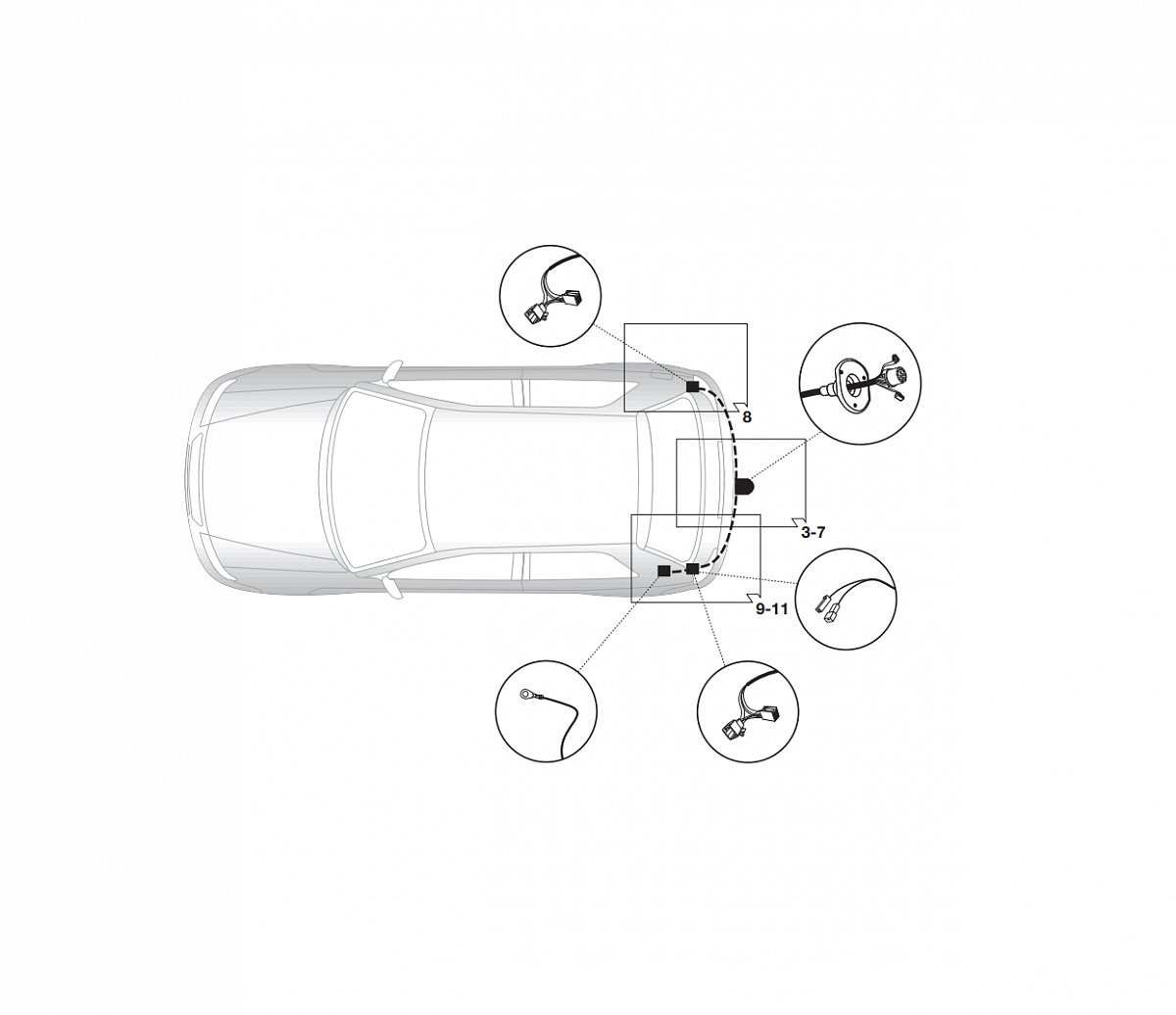 Электрика фаркопа Hak-System (13 pin) для Mazda 2 2007-2015 26120507 в 