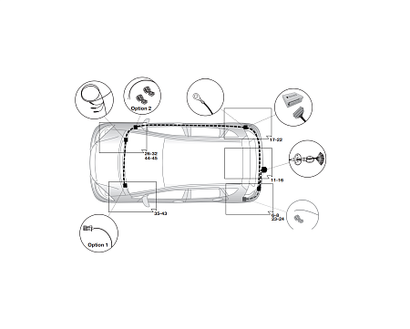 Электрика фаркопа Hak-System (13 pin) для Mercedes GLA-class 2014-2020 21040531 в 