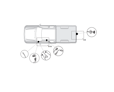 Электрика фаркопа Brink (13 pin) для Mazda BT-50 2012-2015 712064 в 
